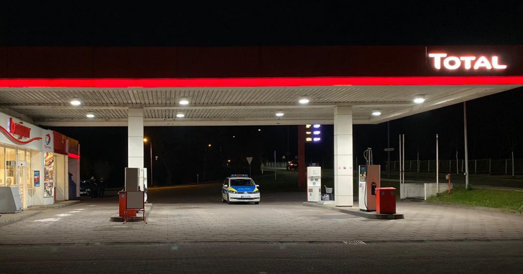 Die Total-Tankstelle in der Markendorfer Straße in Frankfurt (Oder)