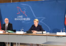 Dietmar Woidke und Franziska Giffey nach der gemeinsamen Kabinettssitzung im Kleist Forum.