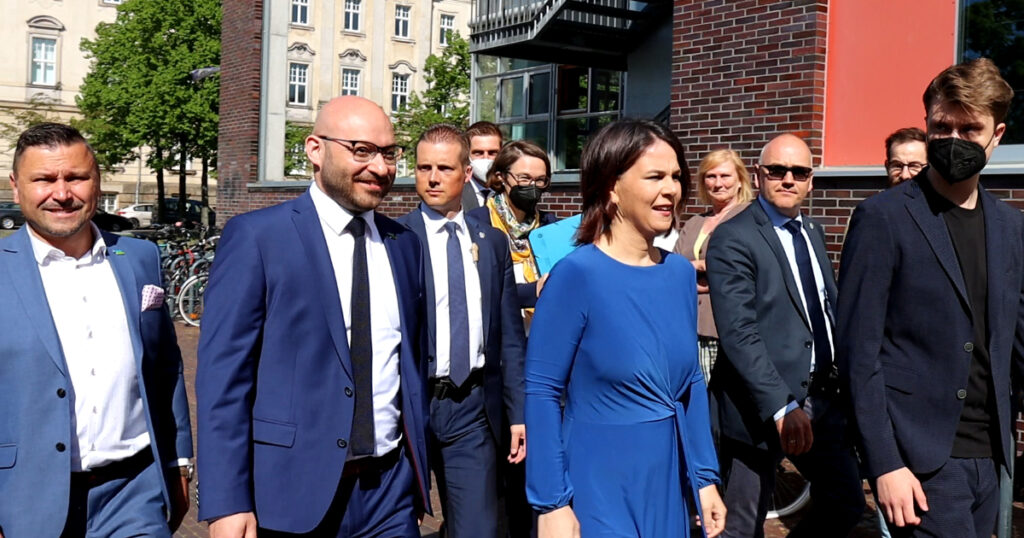 Archiv: Außenministerin Annalena Baerbock am 9. Mai zu Besuch in Frankfurt (Oder)