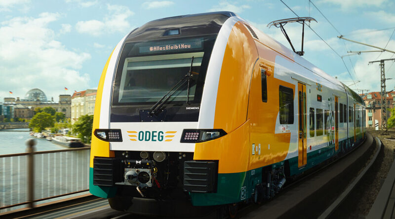 Die ODEG fährt auf der RE1-Strecke mit den modernen Desiro HC Zügen von Siemens.