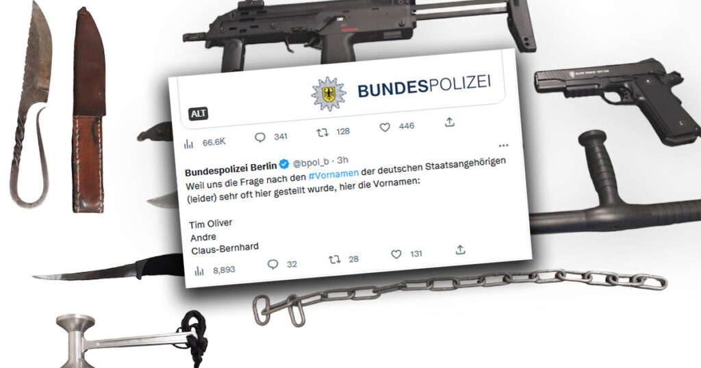 Screenshot vom Twitter-Account der Bundespolizei.