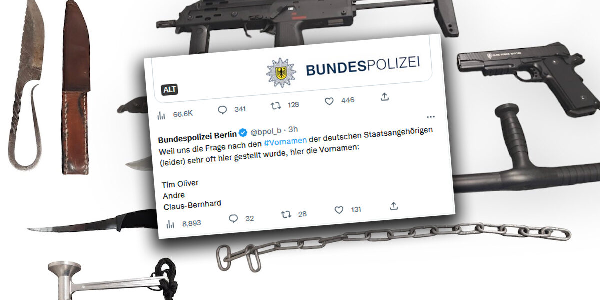 Screenshot vom Twitter-Account der Bundespolizei.