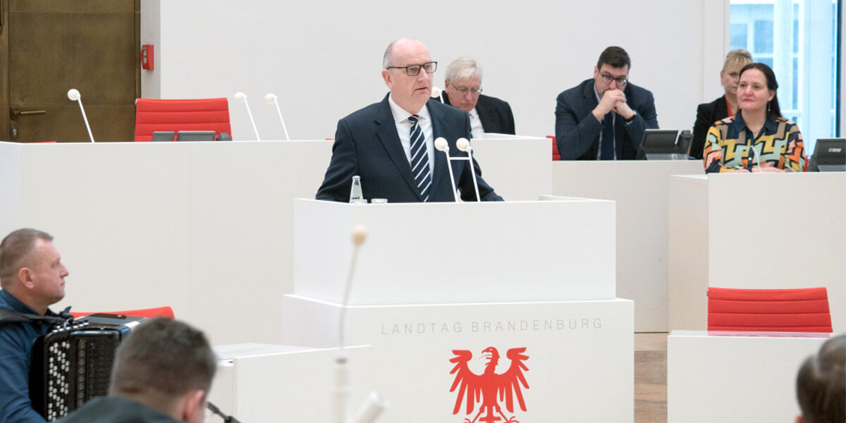 Rede des Ministerpräsidenten Dietmar Woidke (SPD)