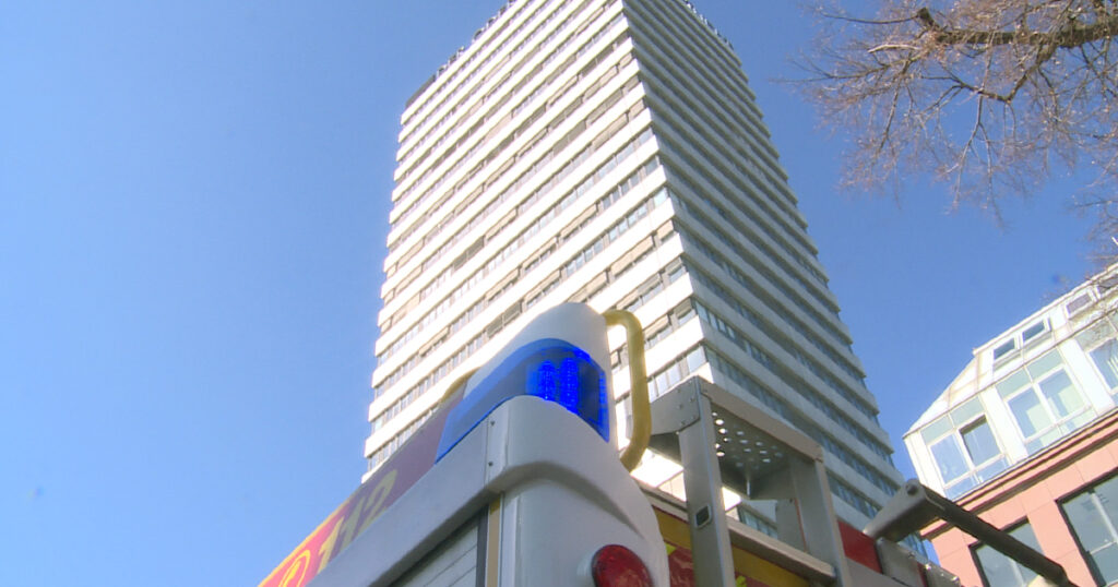 Feuerwehreinsatz am Oderturm