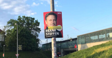 Wahlkampfplakat von Frankf Steffen (SPD)