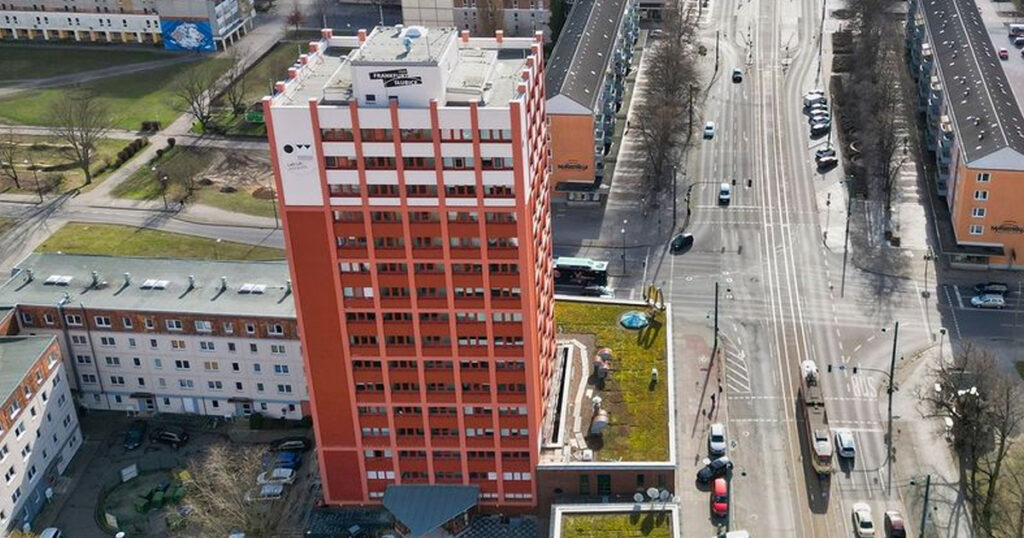 Der sanierte WOWI-Tower in rankfurt (Oder)