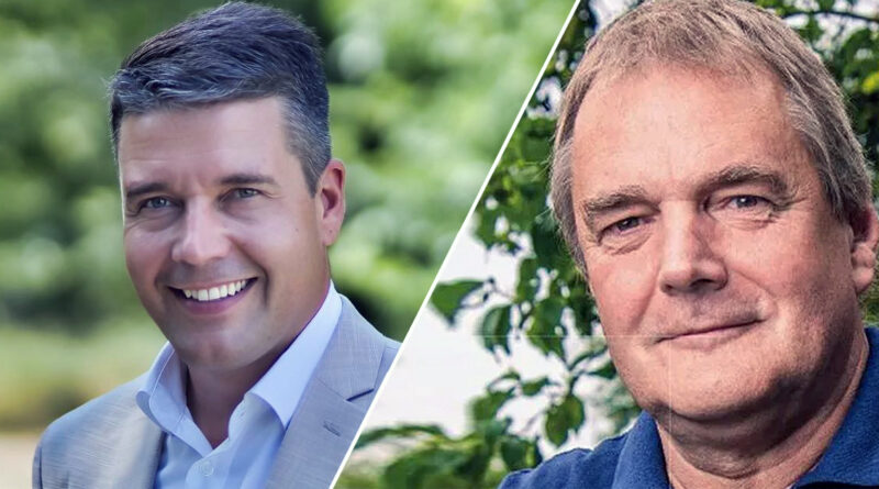 Robert Nitz (parteilose) und Falk Janke (AfD) treten bei der Bürgermeisterwahl in Seelow gegeneinander an.