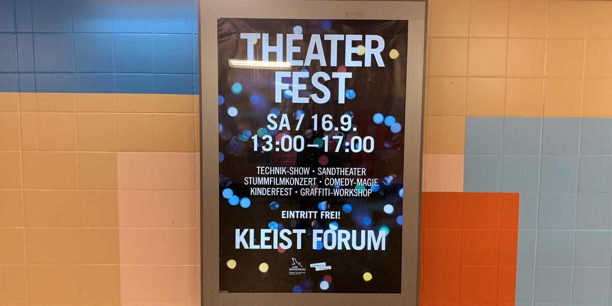 Am kommenden Samstag offene Tür beim Kleist Forum: Theaterfest von 13 bis 17 Uhr