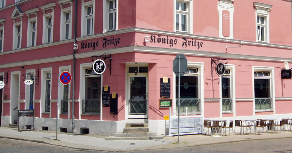 Kneipe und Restaurant "Königs Fritze" am Dresdner Platz in Frankfurt (Oder).