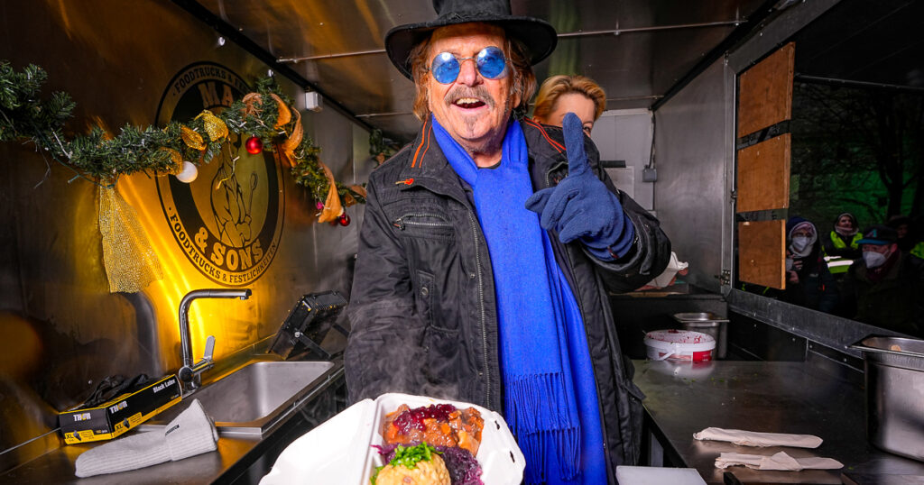 Frank Zander bei seinem traditionellen Fest für Obdachlose und Bedürftige