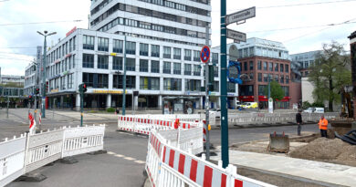 Baustelle in der Logenstraße sorgt für Vollsperrung