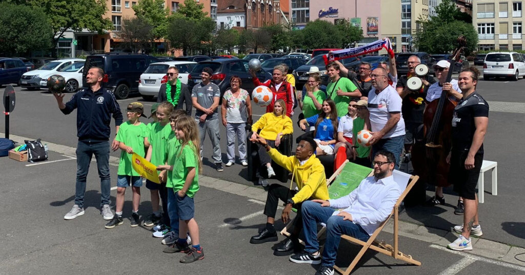 Vorbereitung auf das Fußballfest