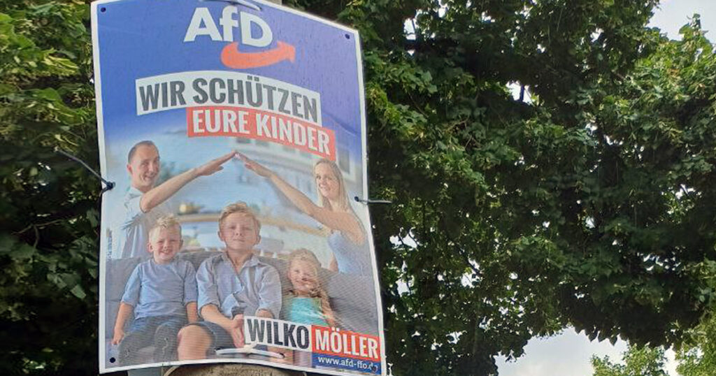 Wahlkampfplakat der Frankfurter AfD