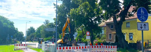 Vollsperrung der Goepelstraße in Frankfurt (Oder).