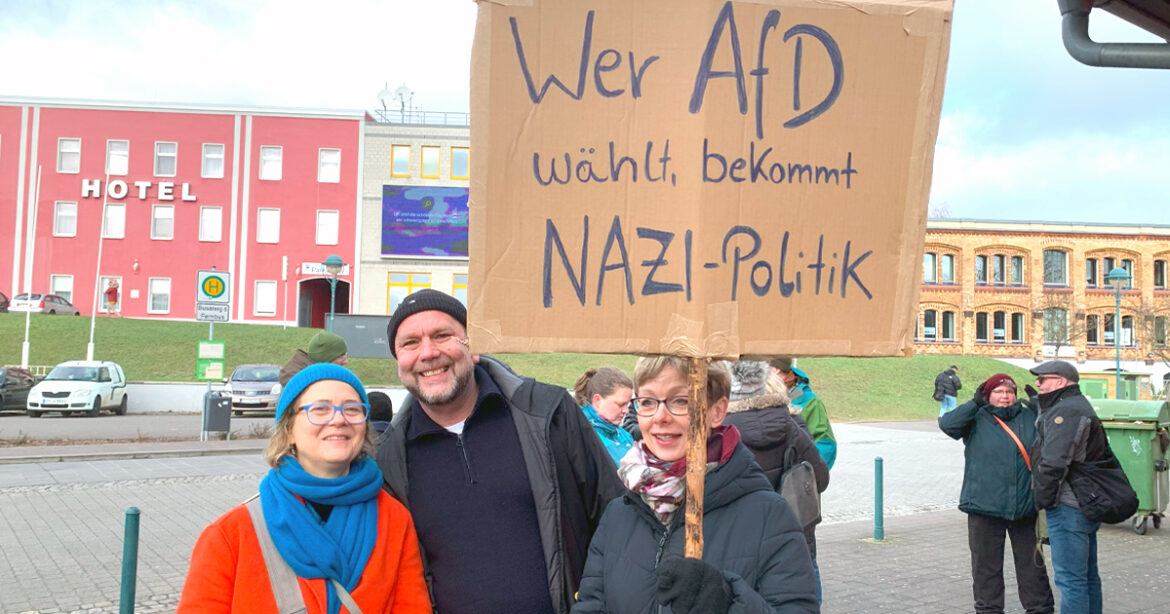 Archiv: Demo gegen Rechts Januar 2024 in Frankfurt (Oder).