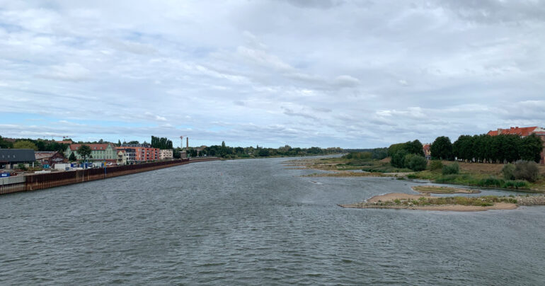 Drohendes Hochwasser in der Oder